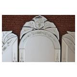 Venetian Inspired Vanity Triptech Mirror