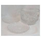 Lead Crystal Wine Bottle Coaster Trio