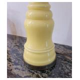 Vintage Buttercup Yellow Ceramic Table Lamp