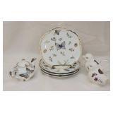 Petite Godinger Porcelain Decorated Insect Biscuit Service