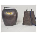 Large Vintage Cow Bells, pair