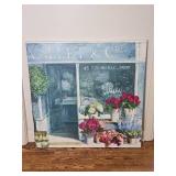 Large Paris Floral Shop Canvas Wall Art
