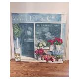 Large Paris Floral Shop Canvas Wall Art