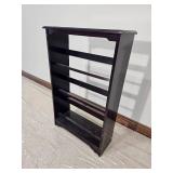 Dark Wood Media Storage Rack / Book Shelf