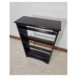 Dark Wood Media Storage Rack / Book Shelf