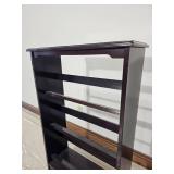 Dark Wood Media Storage Rack / Book Shelf