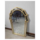 Ethan Allen Italian Gilt Arch-Top Wall Mirror (26" X 44") Mirror B *As Is*