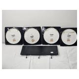 Coffee & Espresso Theme Decorative Plates with Coordinating Wall Hook Rack