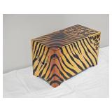 Safari Animal Print Decorative Storage Chest with Hinged Lid