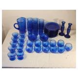 Seneca / Morgantown Delphine Blue Driftwood (Crinkle) Glassware Collection