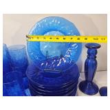 Seneca / Morgantown Delphine Blue Driftwood (Crinkle) Glassware Collection