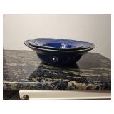 Certified International Blue Olive Motif Centerpiece Bowl Set