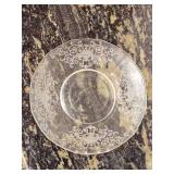 Vintage Cambridge Rosepoint Cup & Saucer Set with Six Nut Dishes