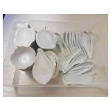 White Proclaim Sushi & Appetizer Serving Dishes Collection