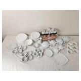 Large Collection of White Porcelain Coffee & Espresso Accessories