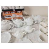Large Collection of White Porcelain Coffee & Espresso Accessories
