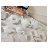 Large Collection of White Porcelain Coffee & Espresso Accessories