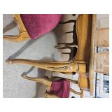 Elegant French Provincial Dining Table with Cane-Back Chairs