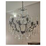Elegant 12-Arm Crystal Chandelier with Bronze Finish Frame