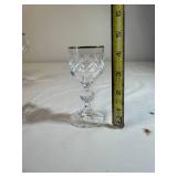 Mixed Gold Rim and Cut Crystal Stemware Group
