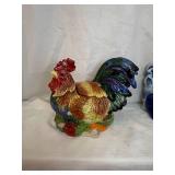 Decorative Rooster Figurines Pair