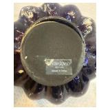 Pair of Deep Cobalt Art Glass Pumpkin Dcor by Cynthia Rowley