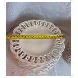 Bristol House Pierced Rim Dessert Plates Set - (28)