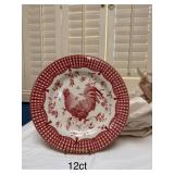 QueenÕs Red Rooster Dinnerware Set Made in Malaysia