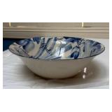 Blue and White Herb Motif Decorative Charger Plate