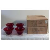 Set of Twelve Ruby Red Dessert or Sherbet Cups with Boxes
