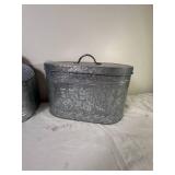 Galvanized Farmhouse Decor and Storage Accent Collection