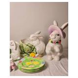 Easter Bunny and Springtime Ceramic Decor Collection