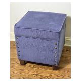 Upholstered Storage Ottoman with Nailhead Trim