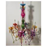 Colorful Beaded Five Light Chandelier
