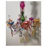 Colorful Beaded Five Light Chandelier