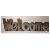 Large Industrial Style Metal Welcome Wall Sign