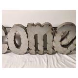 Large Industrial Style Metal Welcome Wall Sign