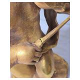 Gold Gilt Angel Playing Violin Decorative Statue