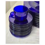Cobalt Blue Glass Dinnerware and Stemware Collection