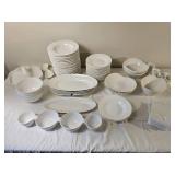 Mixed White Fine China and Dinnerware Serving Collection by Mikasa and Other Makers