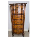 Tall French Provincial Style Wood Lingerie Chest