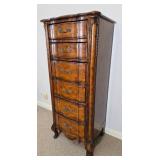Tall French Provincial Style Wood Lingerie Chest