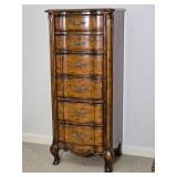 Tall French Provincial Style Wood Lingerie Chest