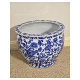 Blue and White Porcelain Garden Planter Cachepot