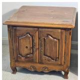 Matching Pair of Paneled Door Nightstands