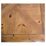 Carved Wood Coffee Table with Curved Legs