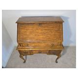 Sheffield Manor Vintage Slant Front Secretary Desk with Interior Cubby Storage