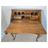 Sheffield Manor Vintage Slant Front Secretary Desk with Interior Cubby Storage