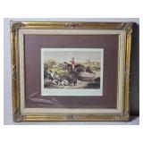 Framed Antique Fox Hunting Print ÒThe DeathÓ Published London 1883