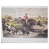 Framed Antique Fox Hunting Print ÒThe DeathÓ Published London 1883